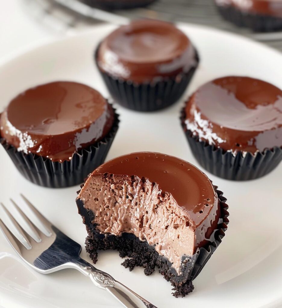 mini chocolate cheesecakes