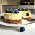 mini lemon blueberry cheesecake