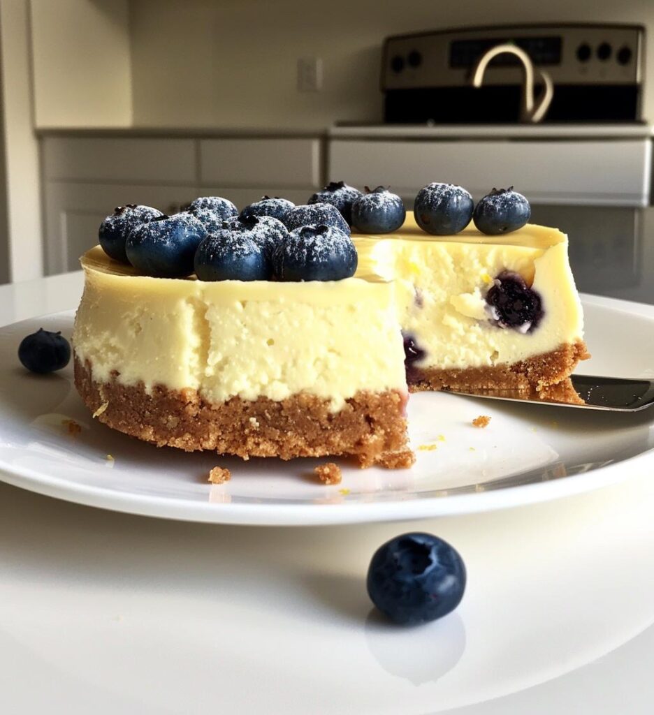 mini lemon blueberry cheesecake
