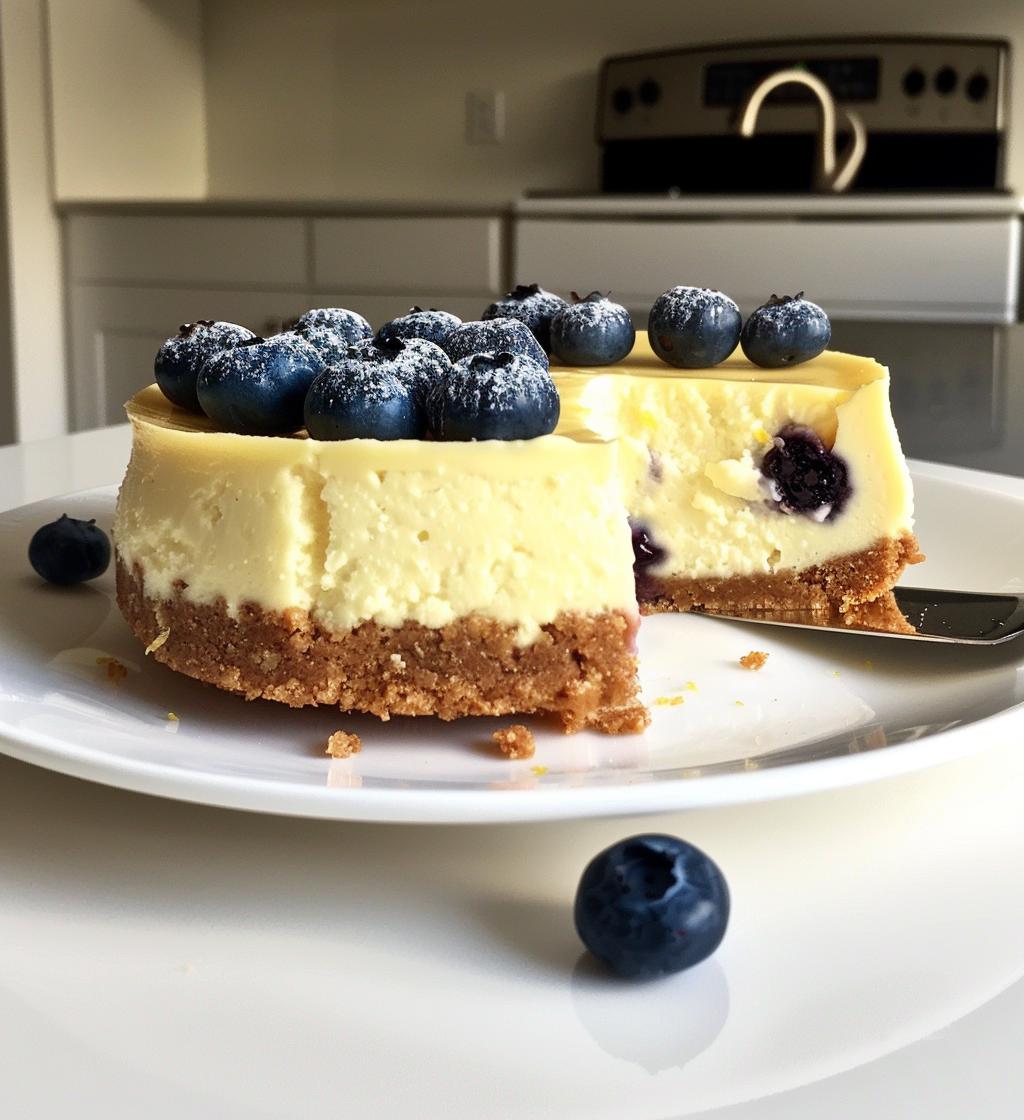 mini lemon blueberry cheesecake