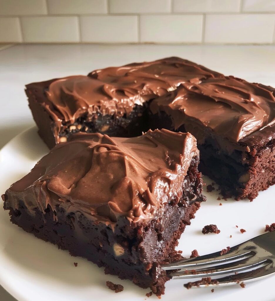 mocha brownies with frosting