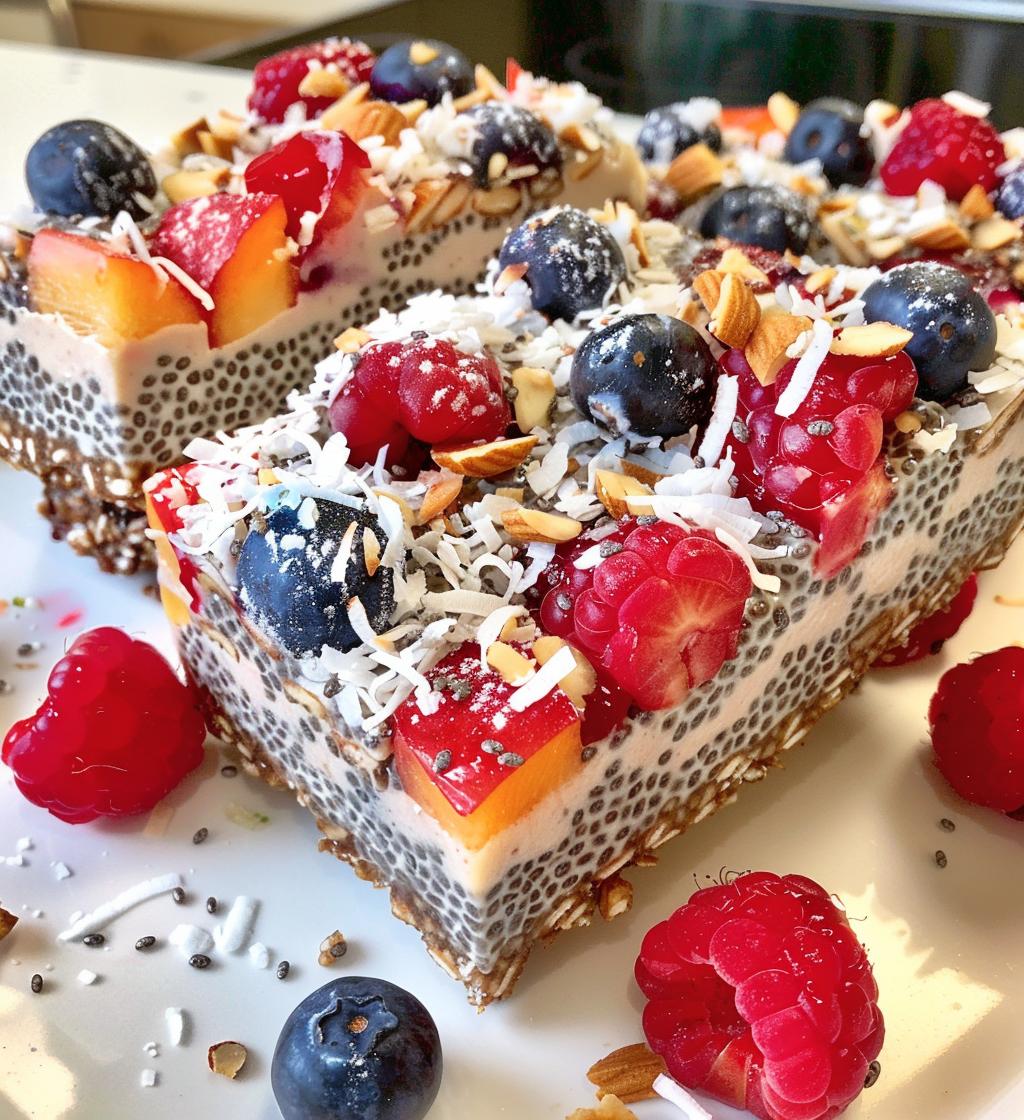 no bake chia pudding bars