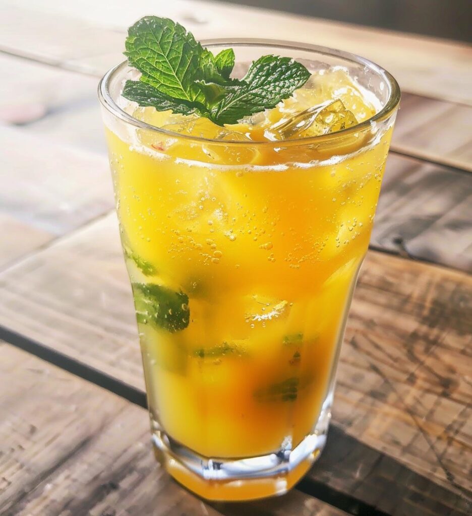 pineapple ginger beer mocktail