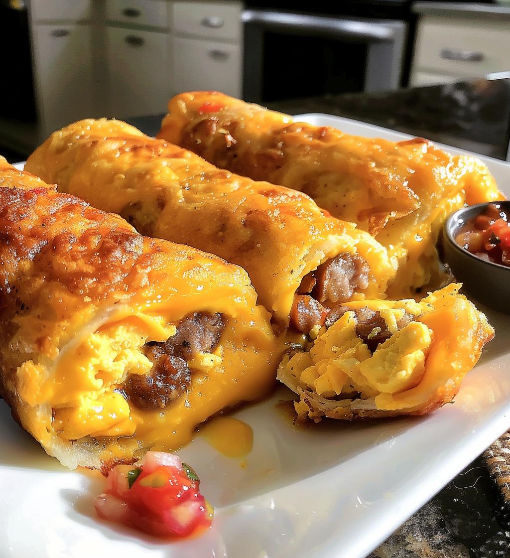 sausage egg cheese roll ups