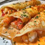 seafood crepes bechamel sauce