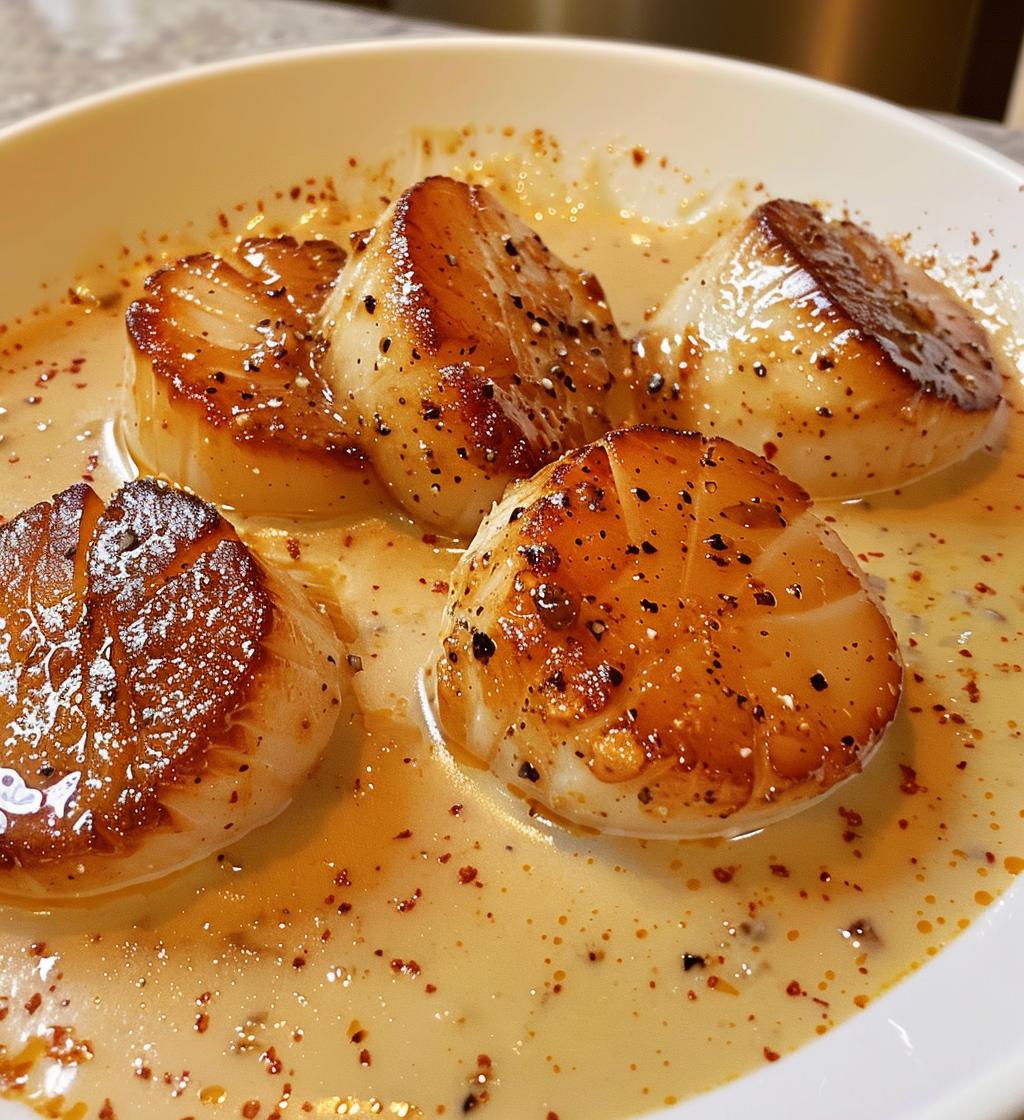 seared scallops cajun cream sauce