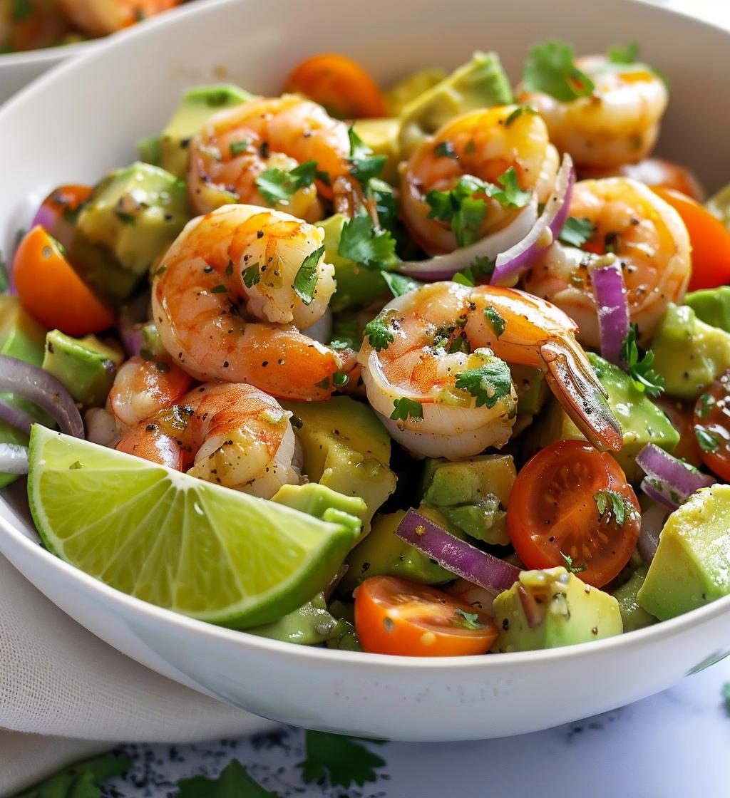 shrimp avocado bowls