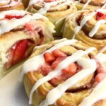 strawberry cheesecake cinnamon rolls