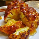sweet spicy baked cauliflower