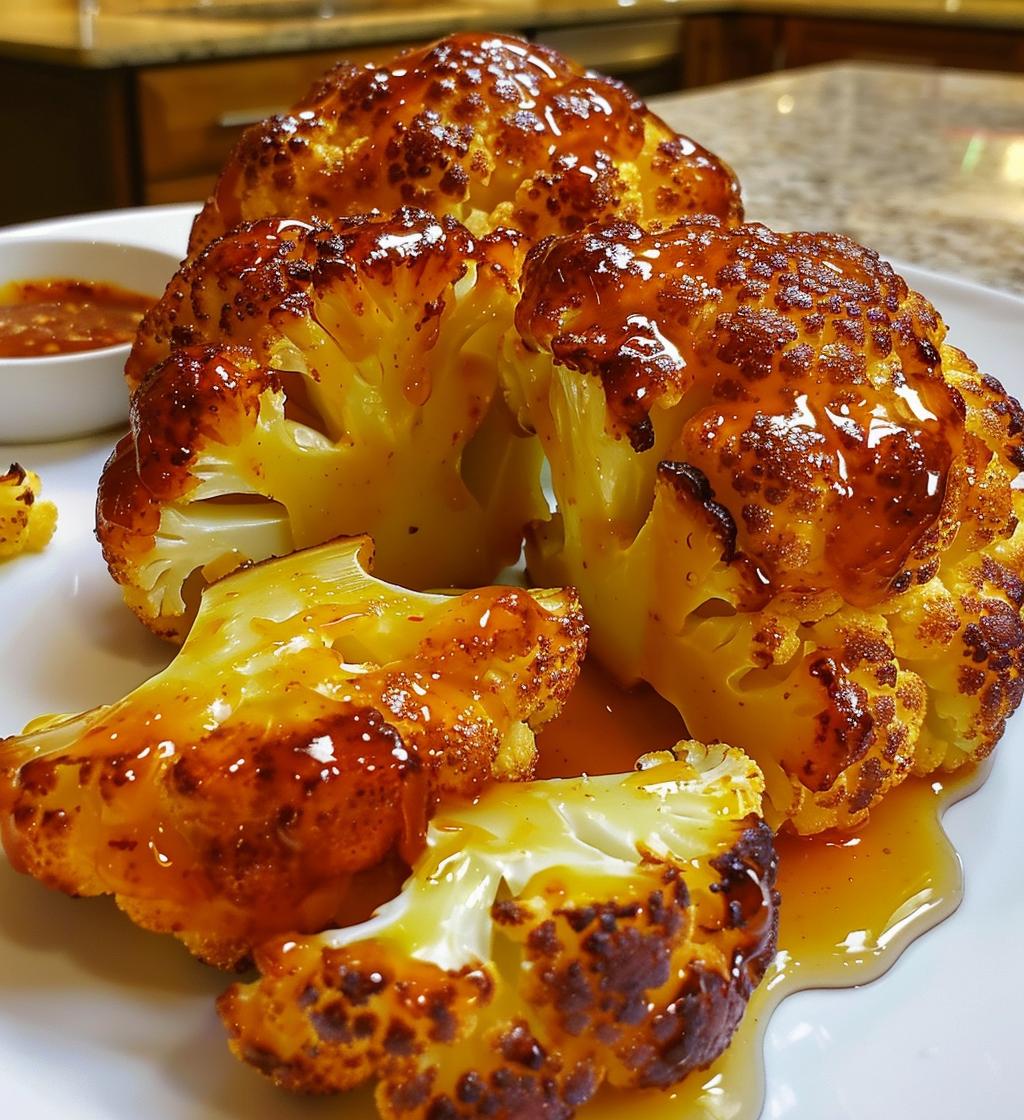 sweet spicy baked cauliflower