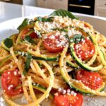 tomato zucchini pasta dish