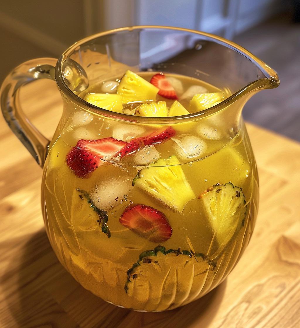 tropical pineapple lemonade punch