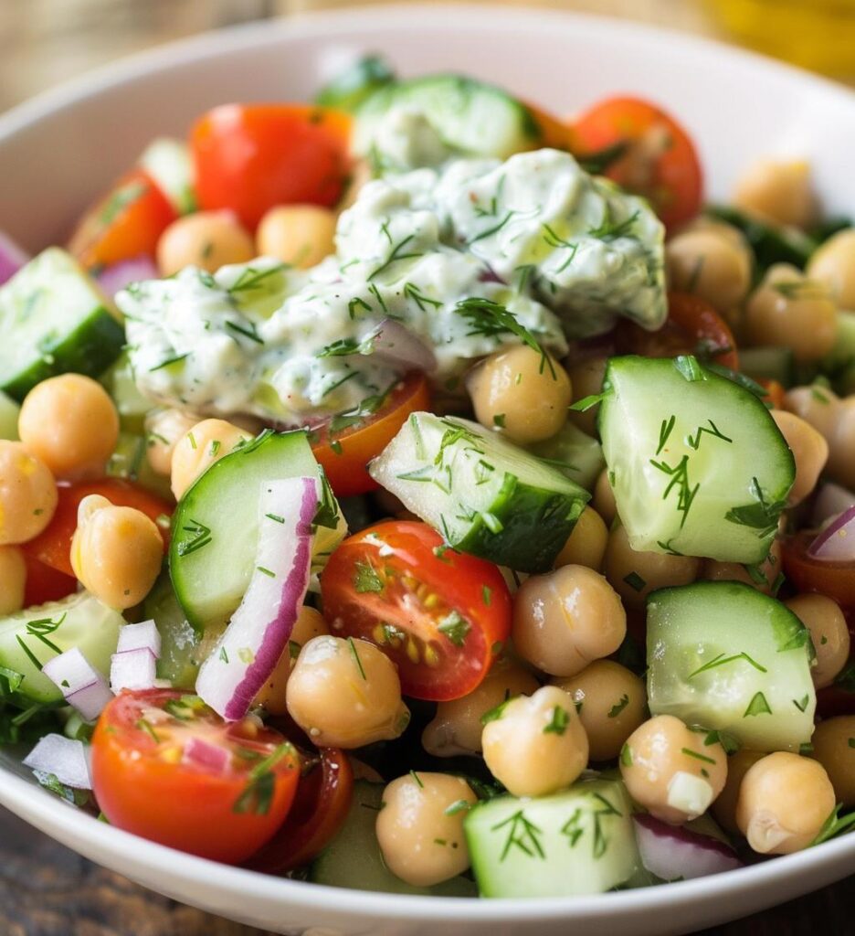tzatziki chickpea salad