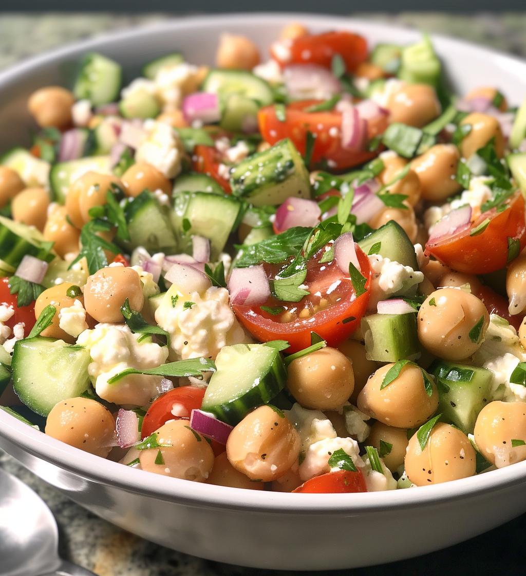 Cottage Cheese Chickpea Salad
