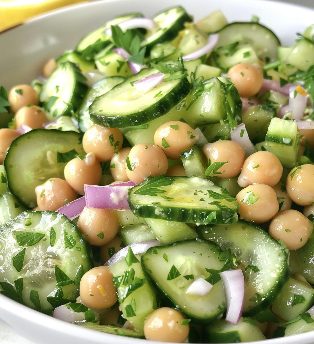 Cucumber Chickpea Slaw