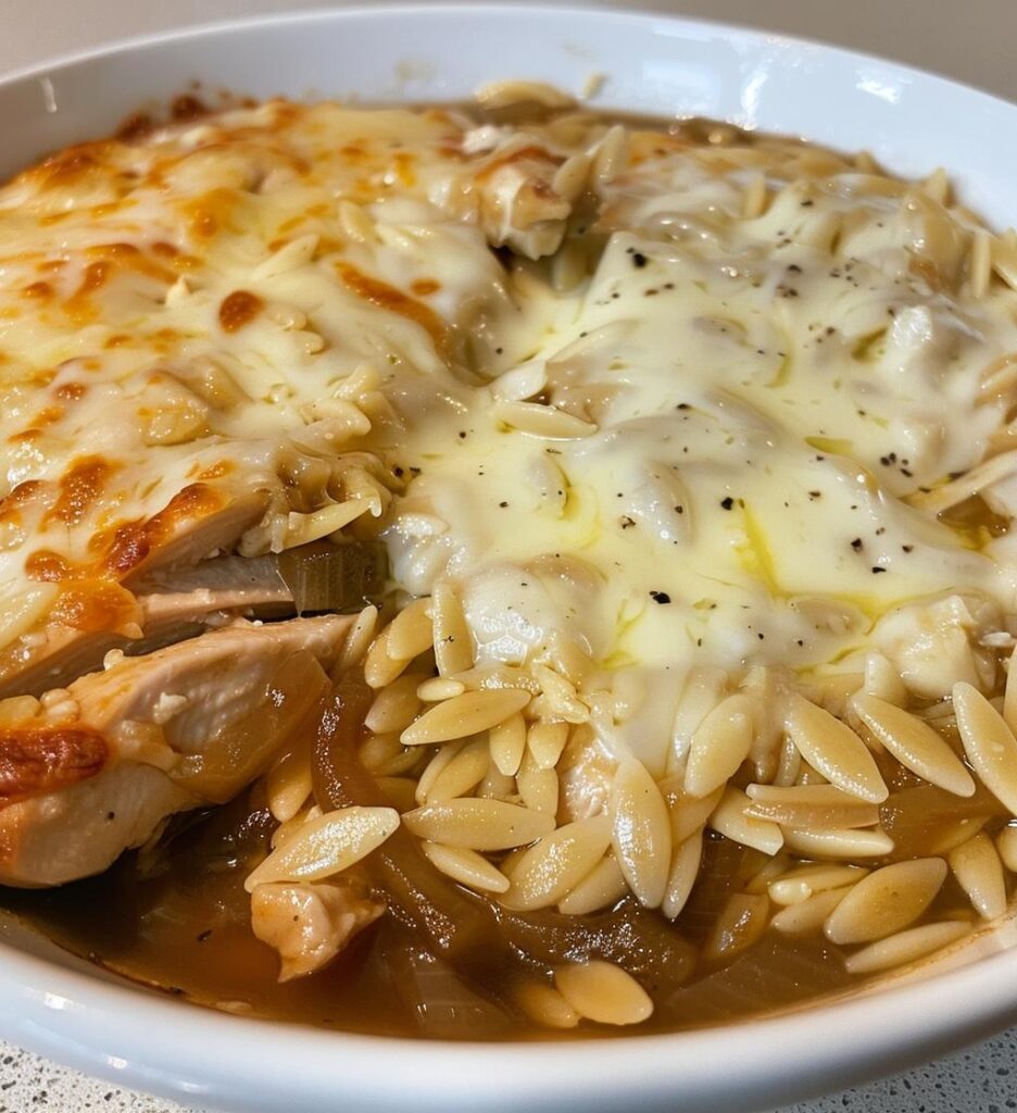 French Onion Chicken Orzo