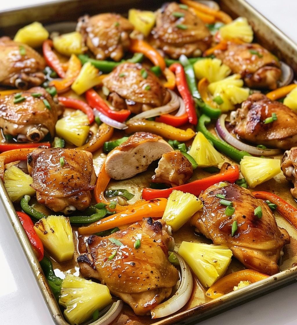 Hawaiian Chicken Sheet Pan