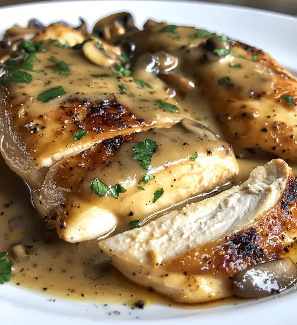 Mushroom Asiago Chicken