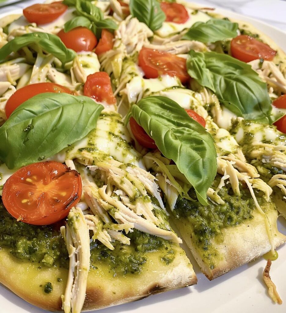 Pesto Chicken Flatbread