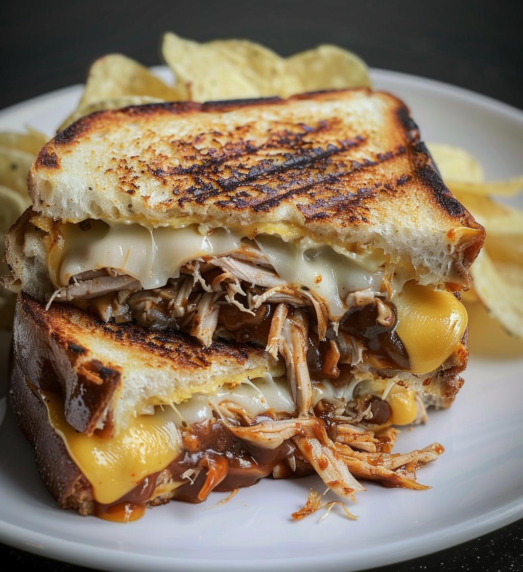 BBQ Chicken Grilled Cheese