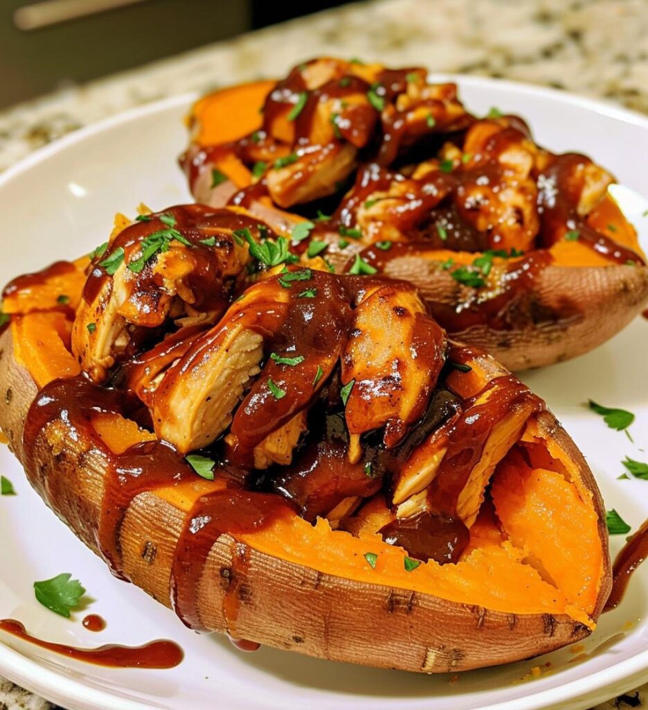 BBQ Chicken Sweet Potatoes