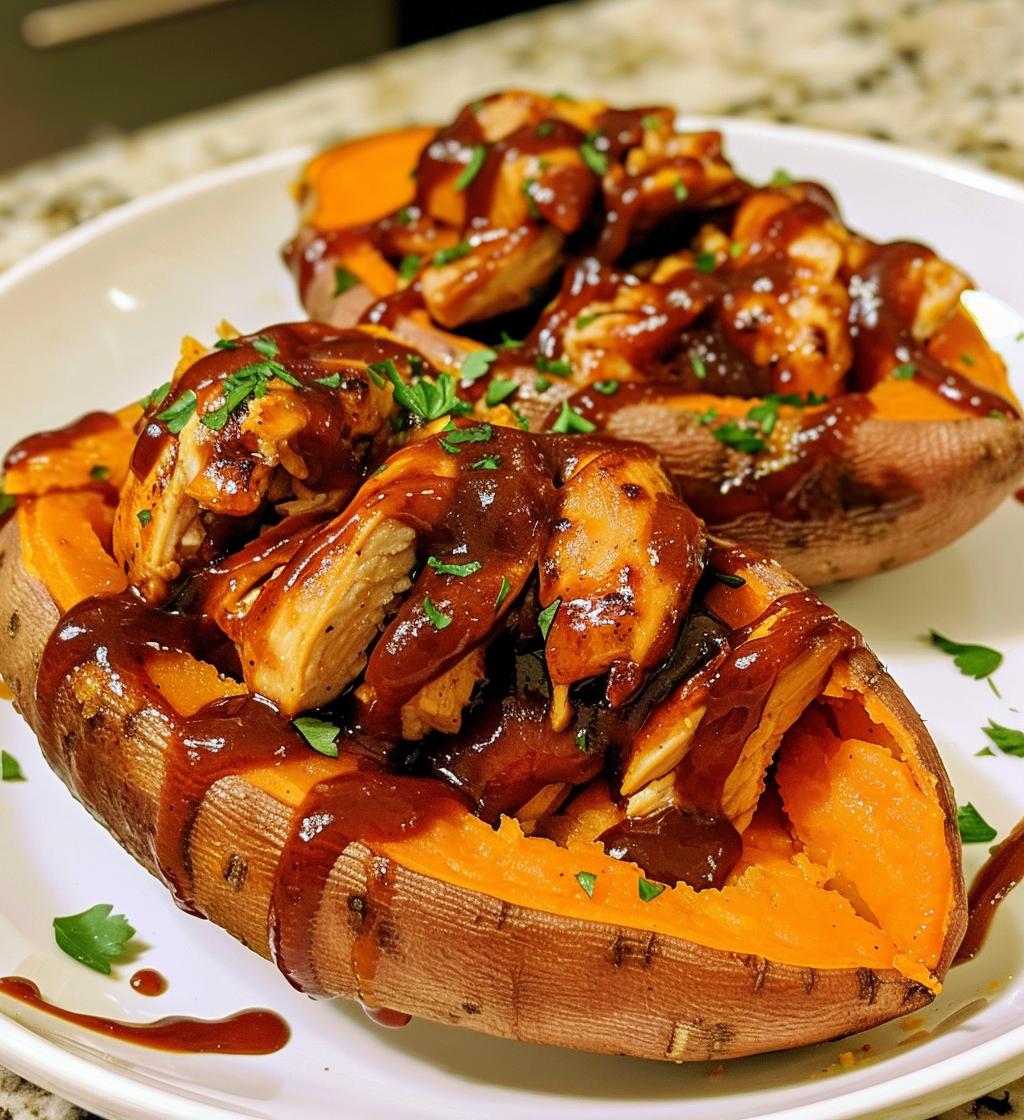 BBQ Chicken Sweet Potatoes