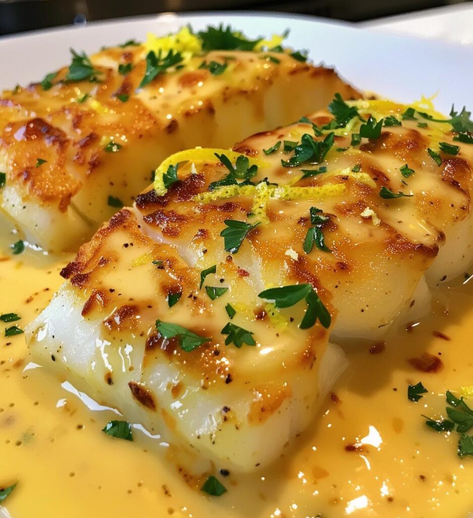 Baked Cod Coconut Lemon Cream