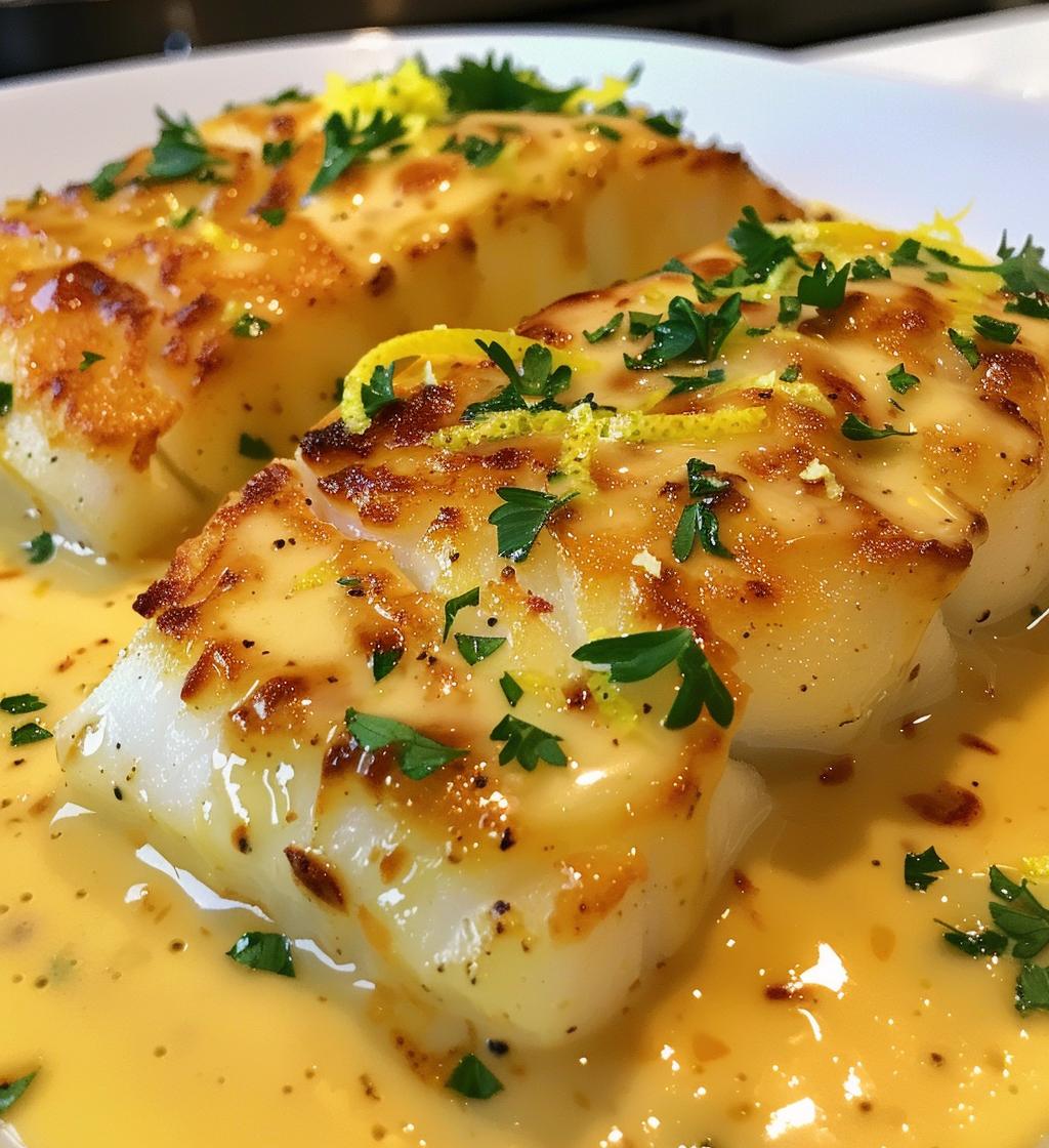Baked Cod Coconut Lemon Cream