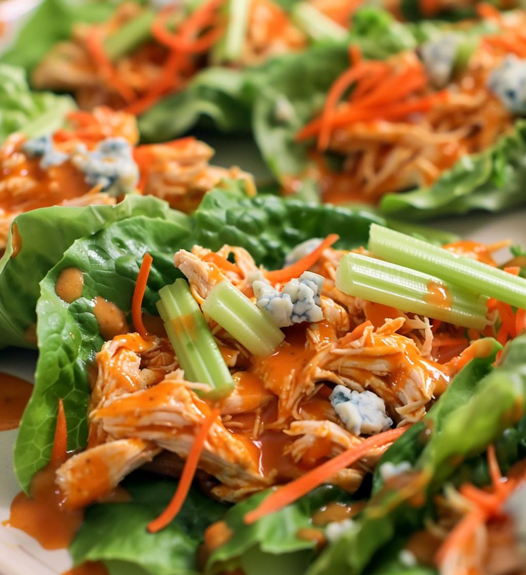 Buffalo Chicken Lettuce Wraps