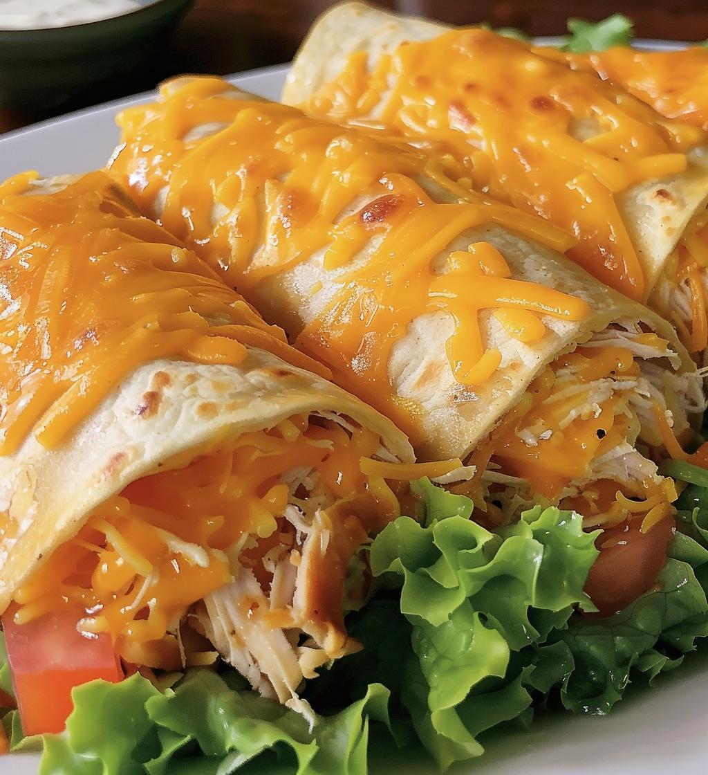Cheesy Garlic Chicken Wraps