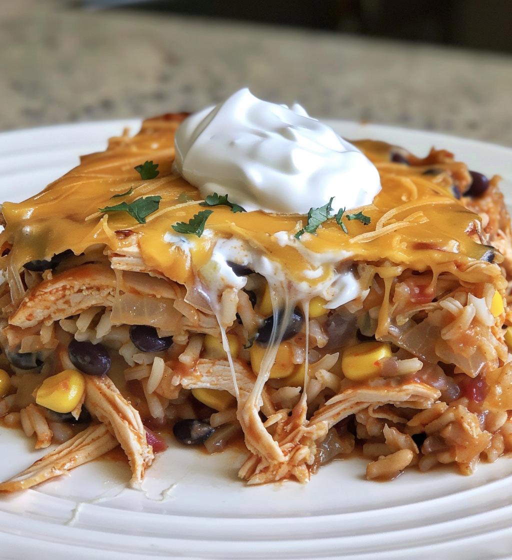 Chicken Burrito Casserole