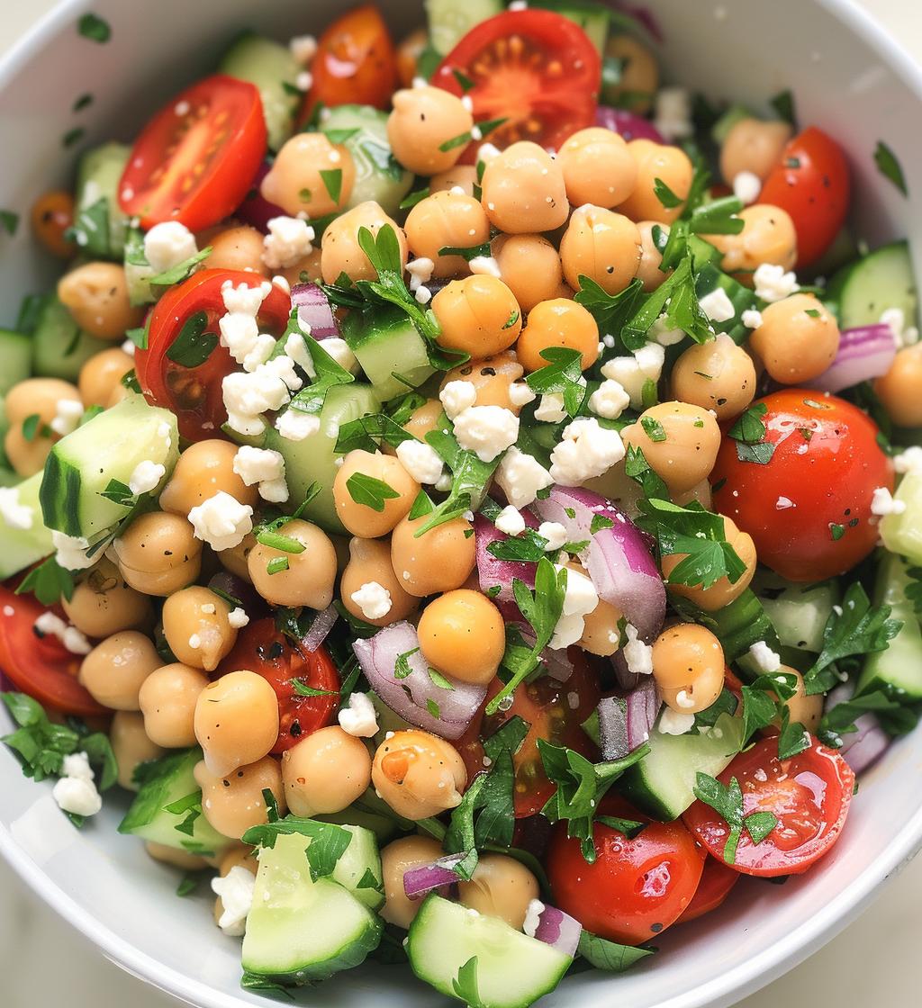 Chickpea Feta Salad