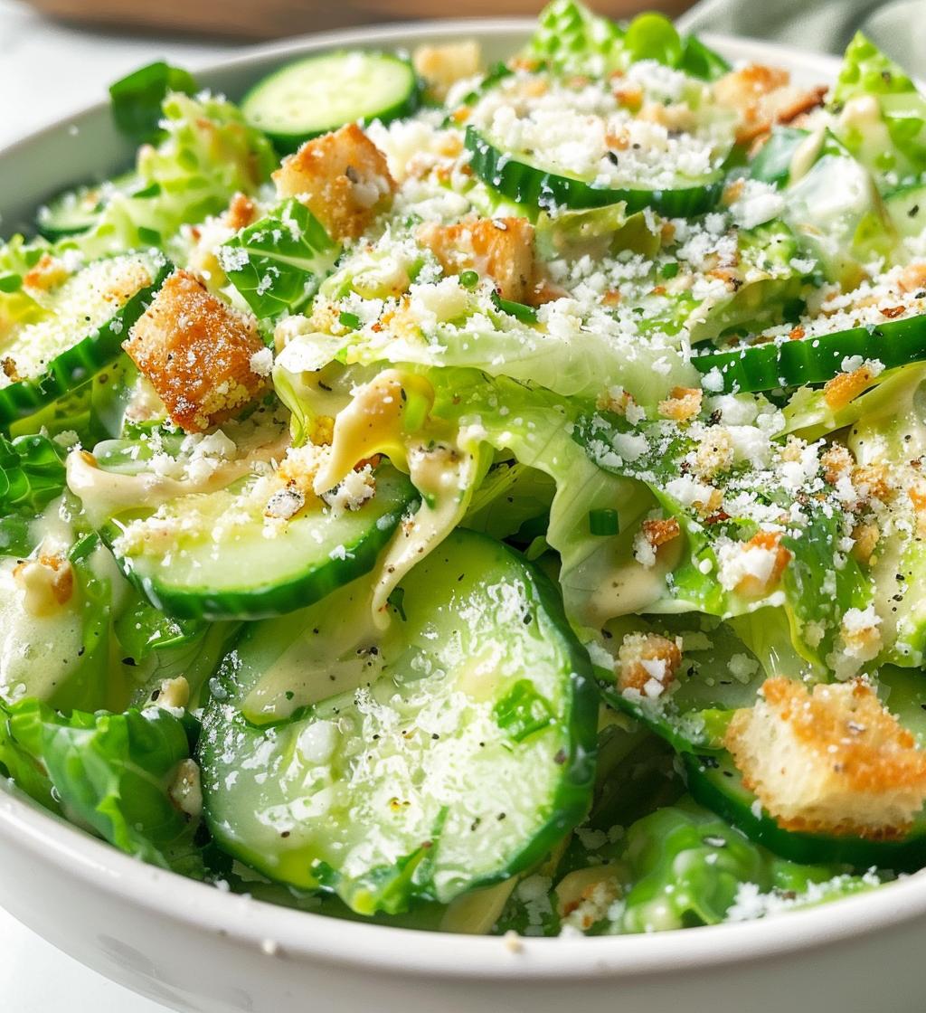 Cucumber Caesar Salad