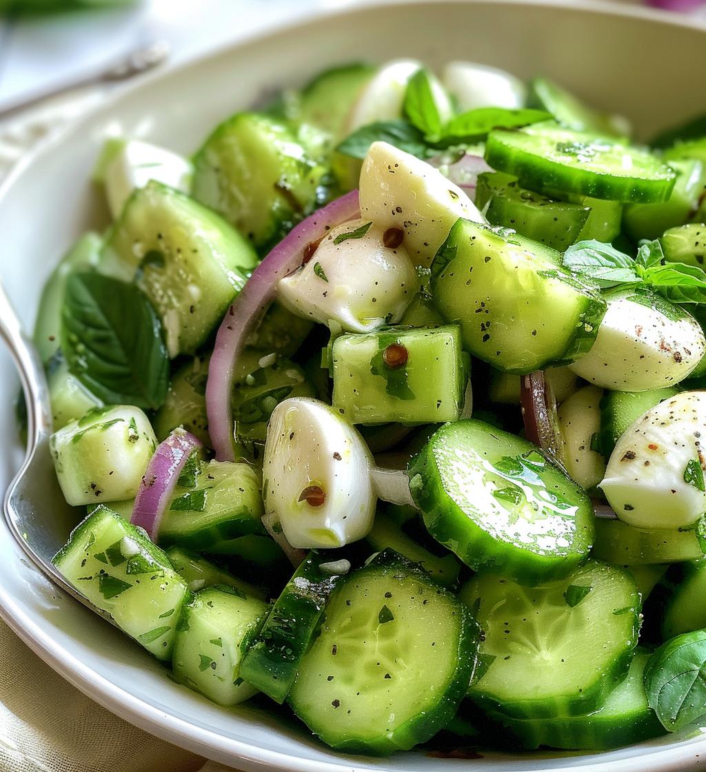 Cucumber Mozzarella Salad