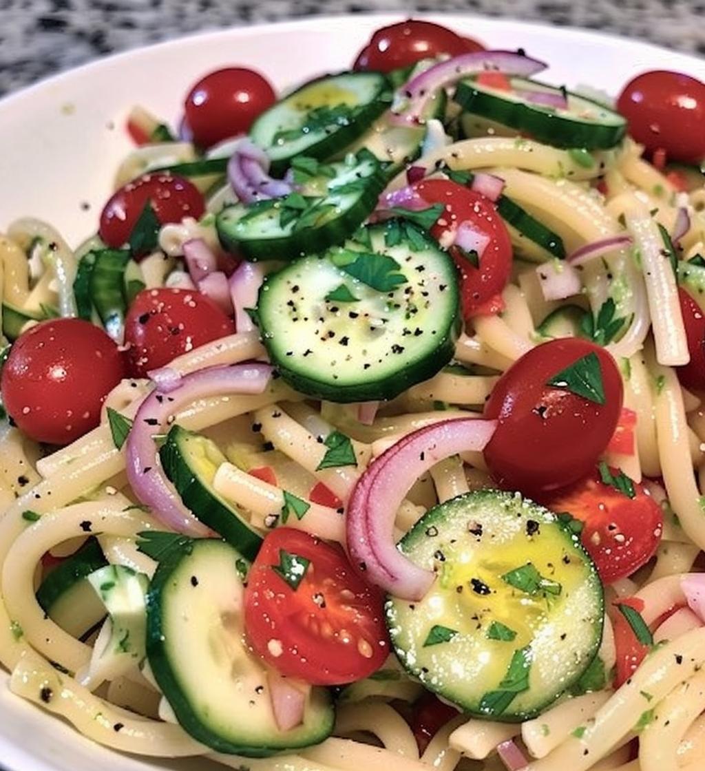 Cucumber Pasta Salad