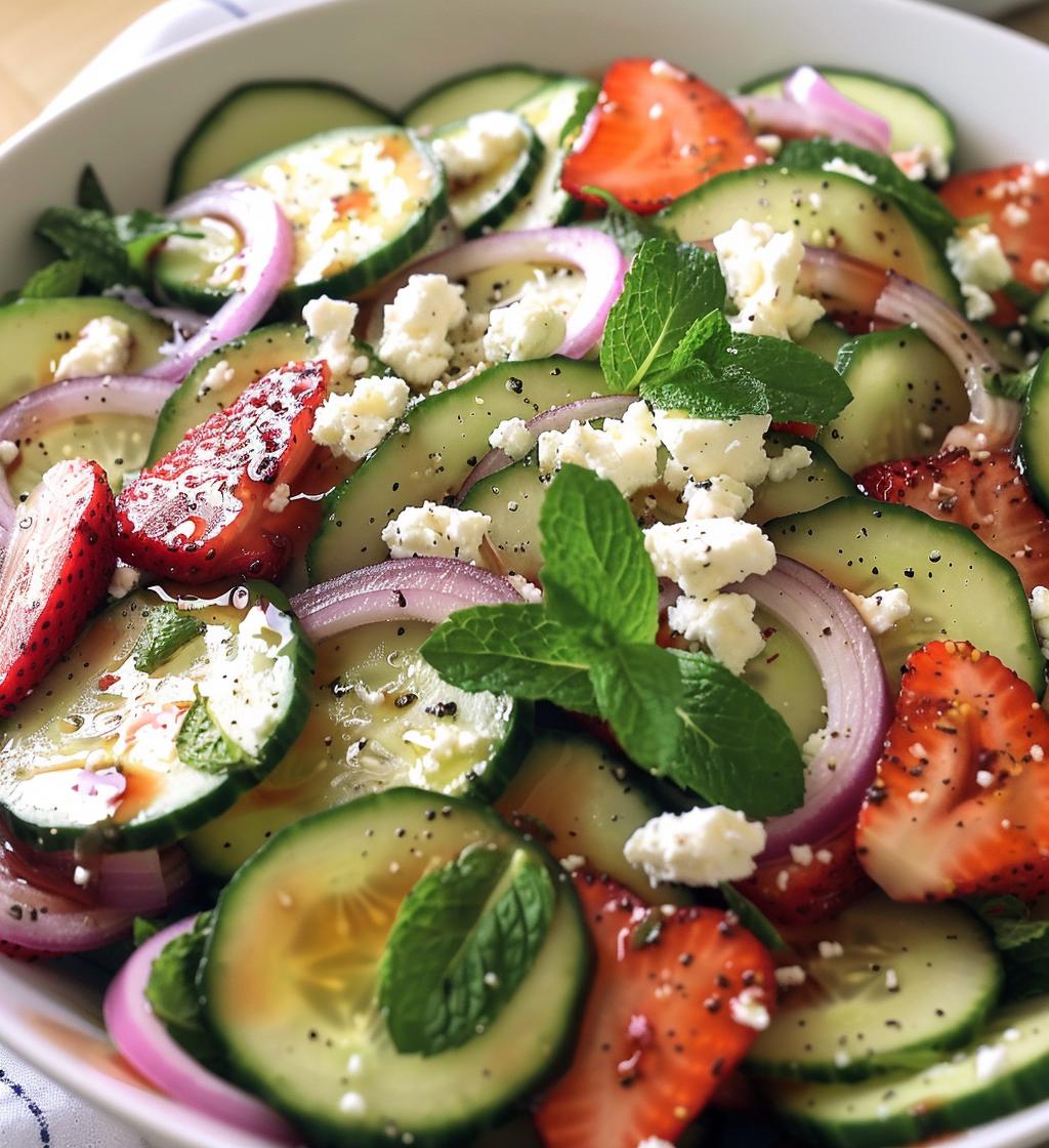 Cucumber Strawberry Salad