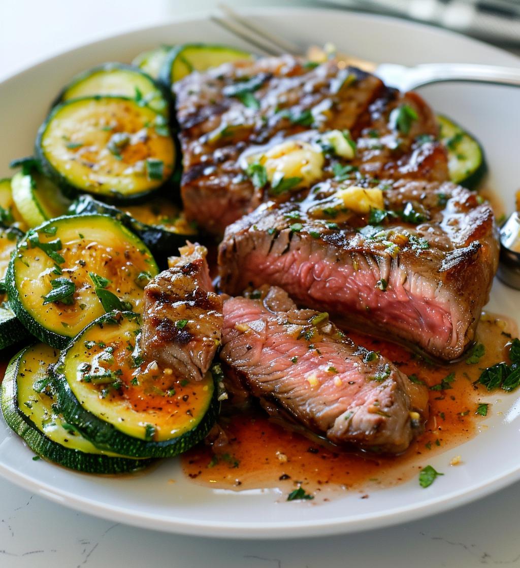 Garlic Butter Steak Zucchini