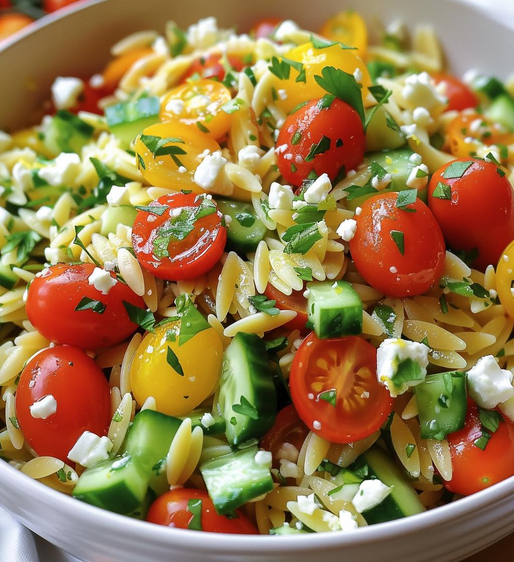 Lemon Orzo Pasta Salad