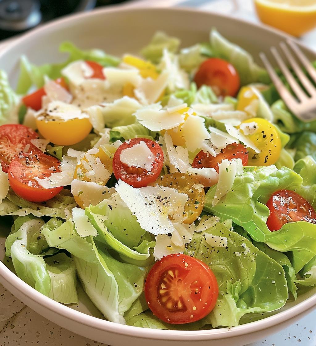Lemon Parmesan Lettuce Salad
