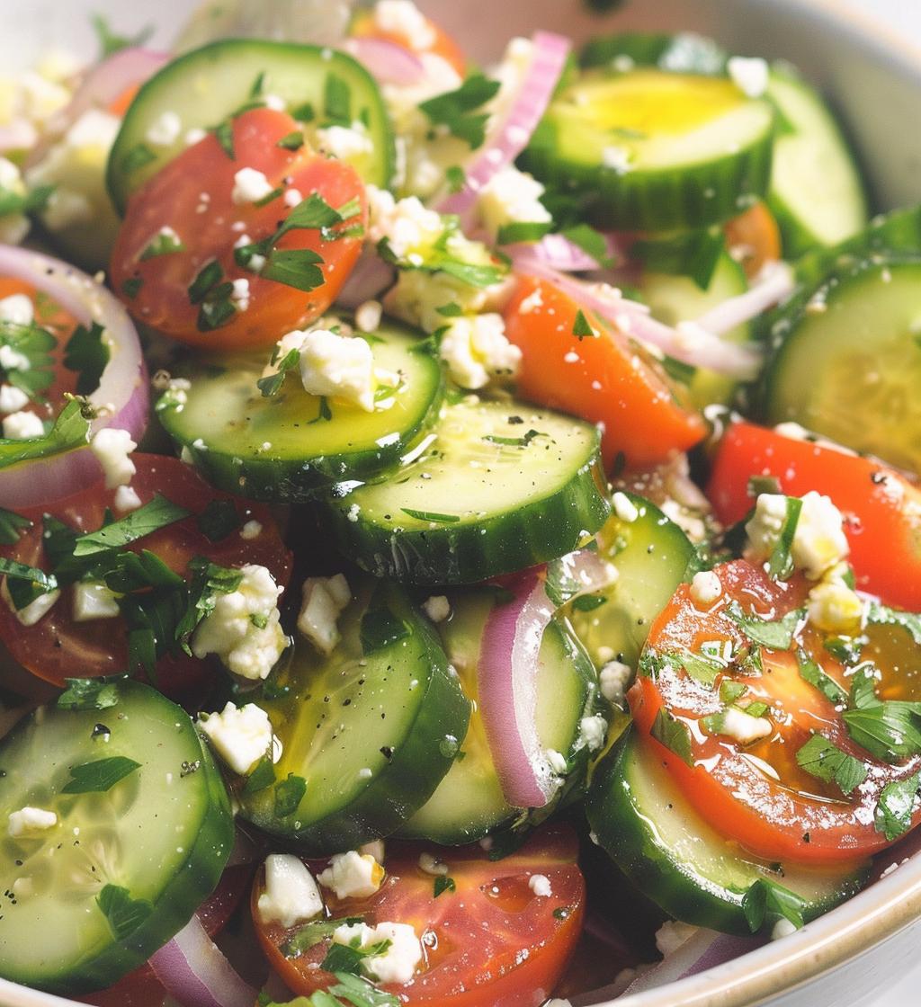 Mediterranean Cucumber Tomato Salad