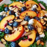 Peach Blueberry Kale Salad