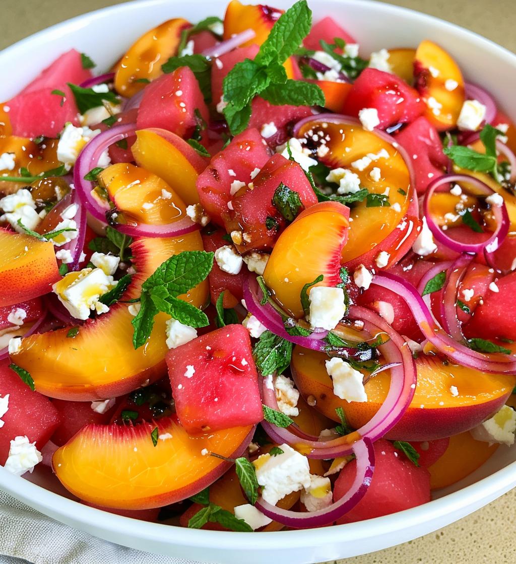 Peach Watermelon Salad