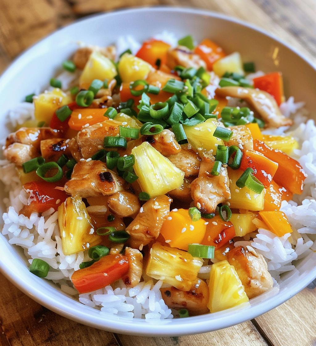 Pineapple Chicken Rice Bowl