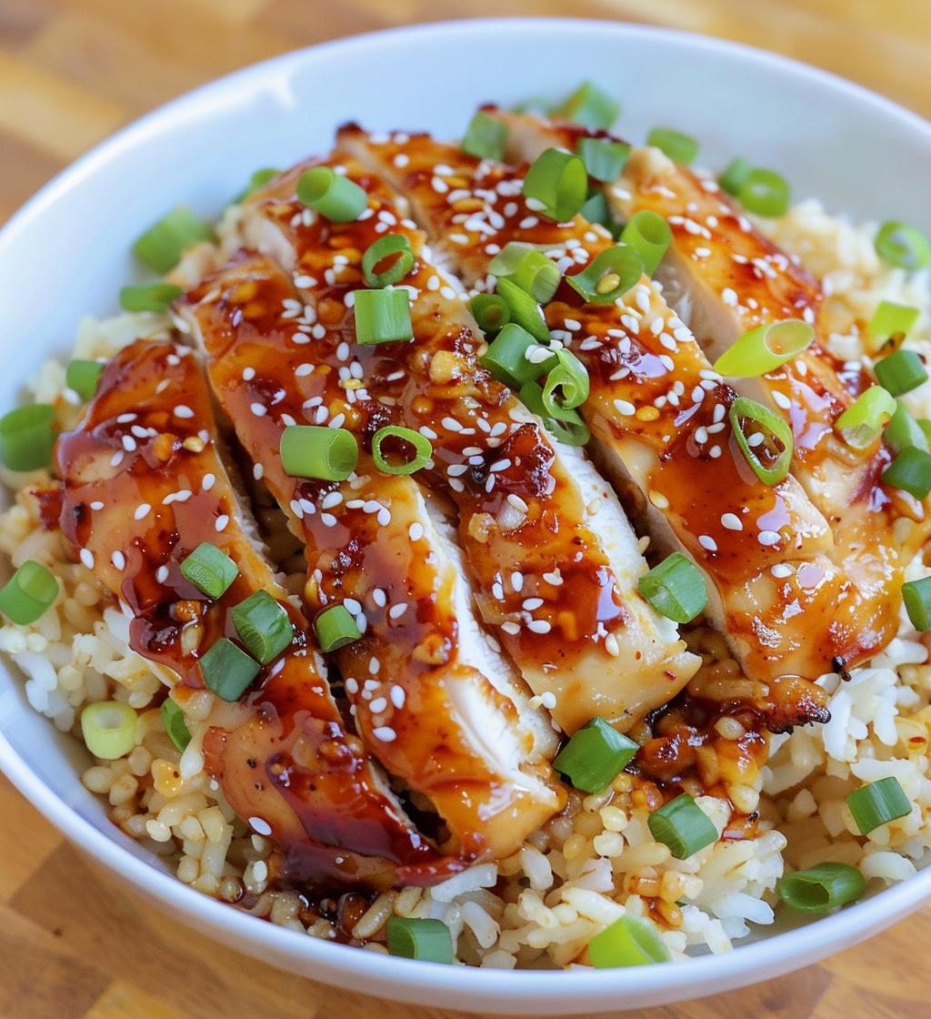 Sticky Chicken Rice Bowls