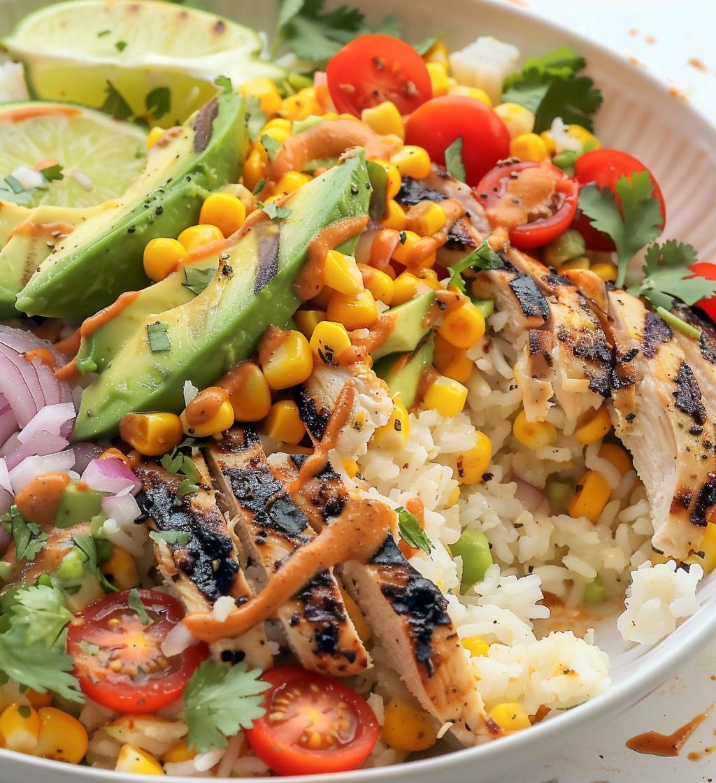 Street Corn Chicken Rice Bowl